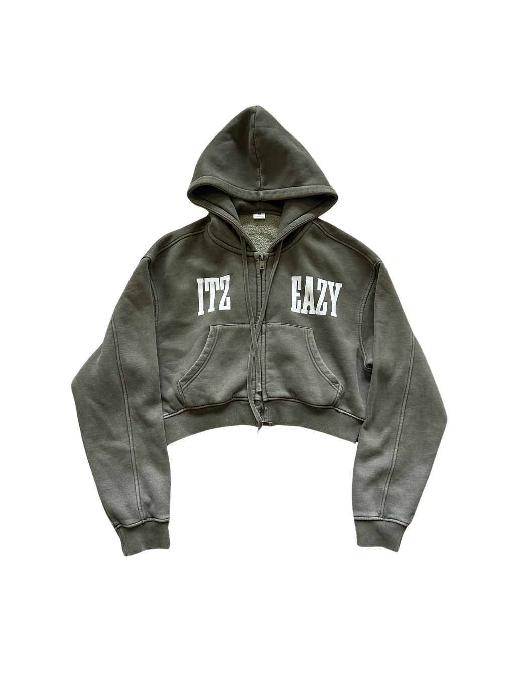 EZ Cropped Zip Up