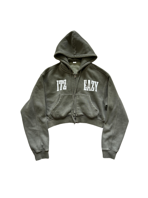 EZ Cropped Zip Up