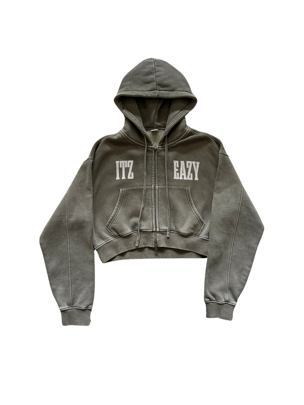EZ Cropped Zip Up