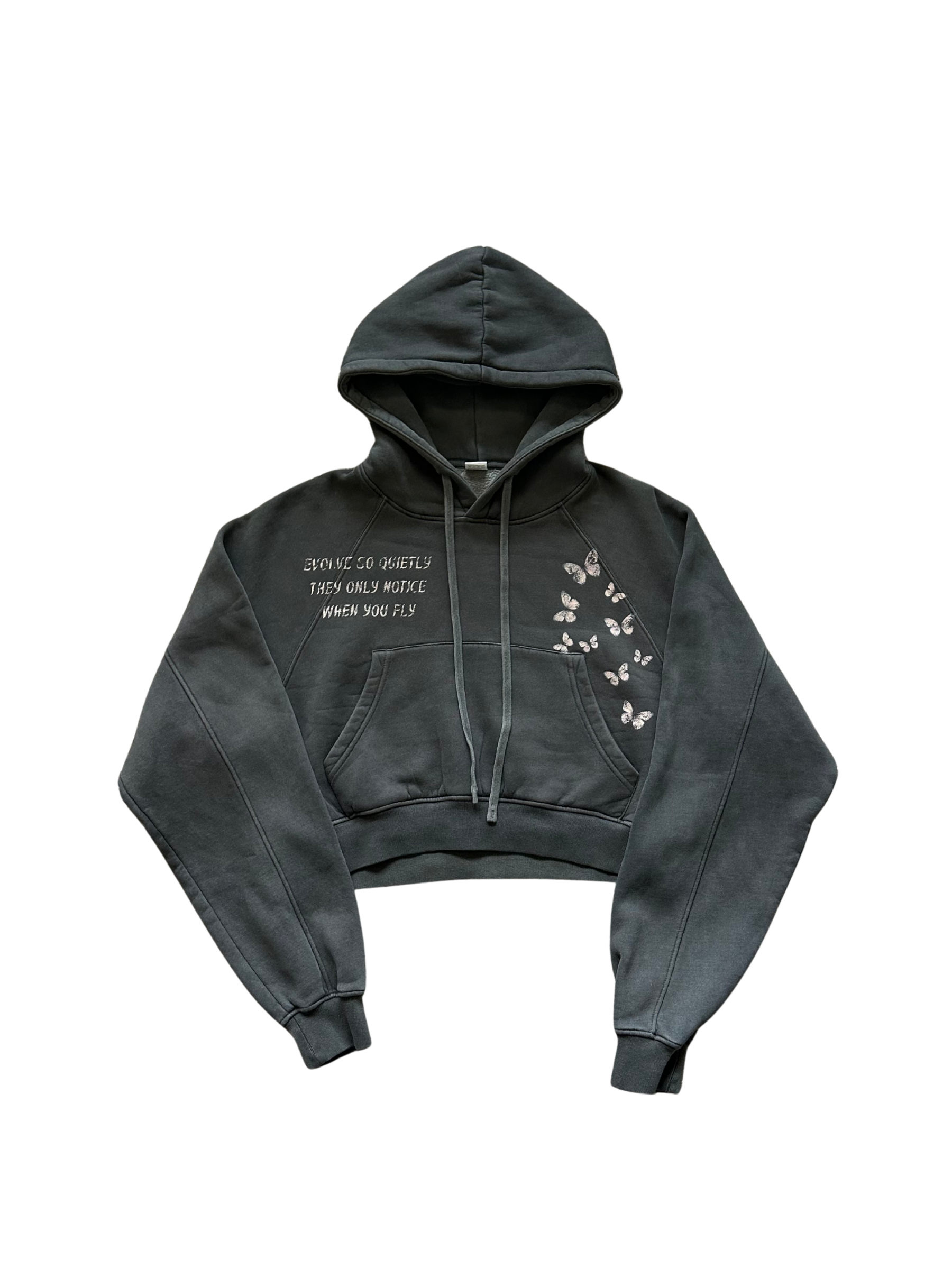 Butterfly Cropped Hoodie
