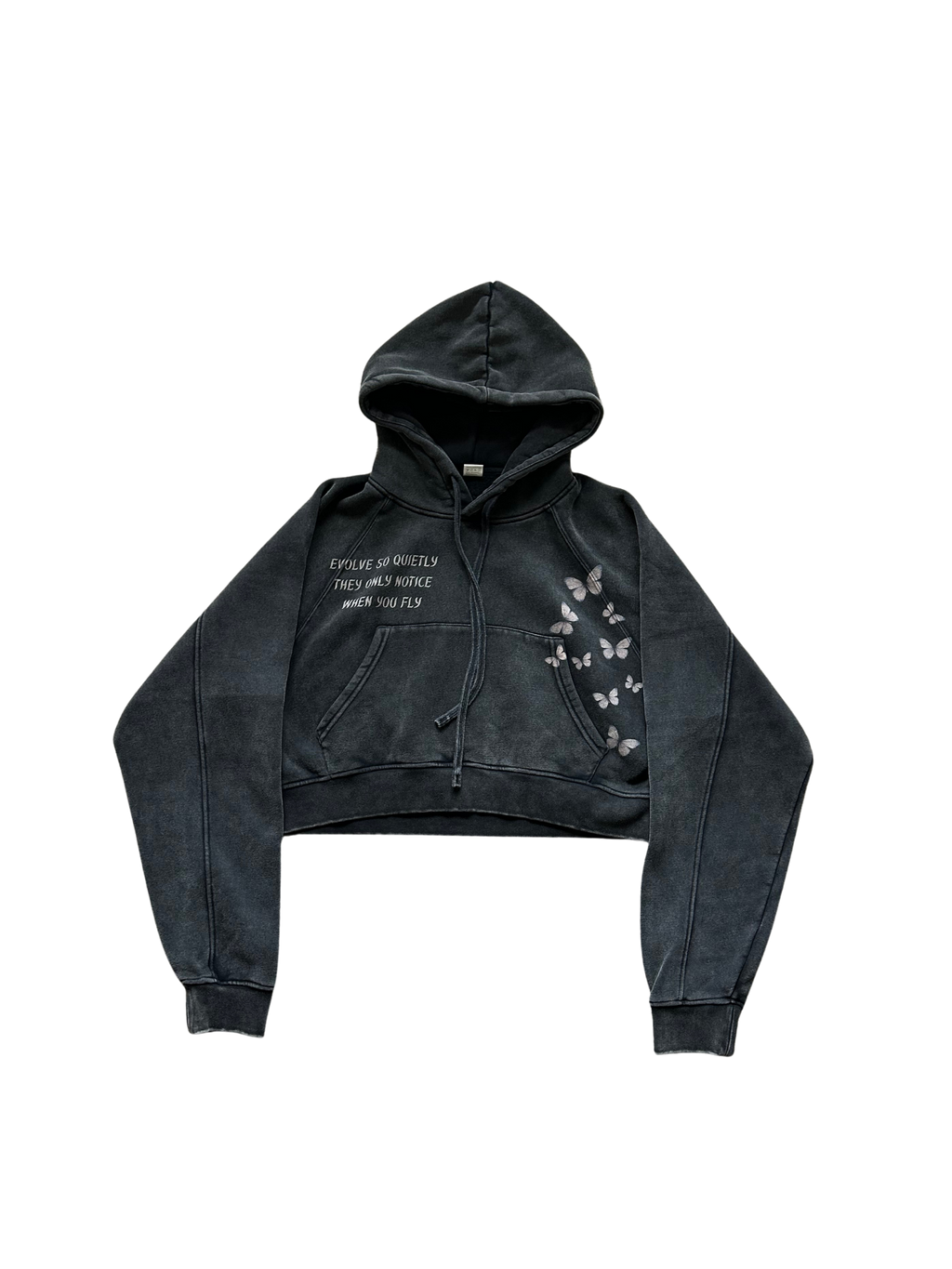 Butterfly Cropped Hoodie