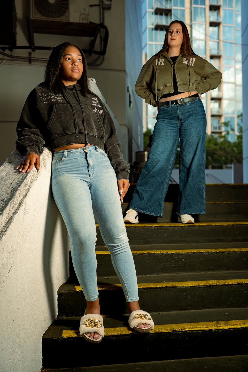Butterfly Cropped Hoodie